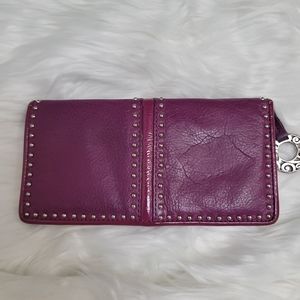 Brighton bifold wallet purple leather